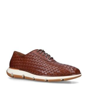 COLE HAAN Woven Brown Leather 4.ZERØGRAND Oxford Sneakers